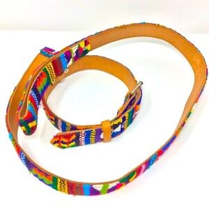 Embroidered dog collar and leash for medium size dog.